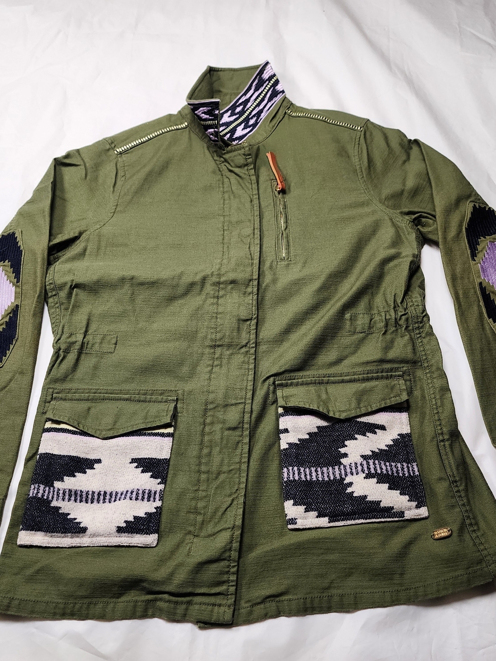 SCOTCH & SODA Women's Army Military Inspired Field Utility Jacket Green Size Med